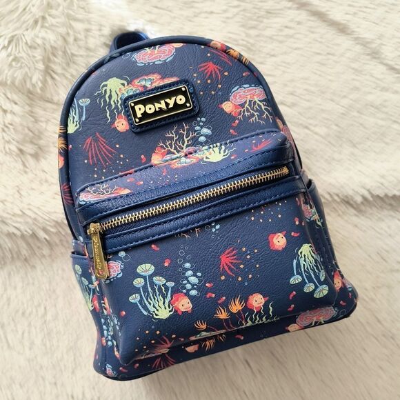 Loungefly Studio Ghibli Ponyo Mini Backpack and Wallet - Picture 2 of 11
